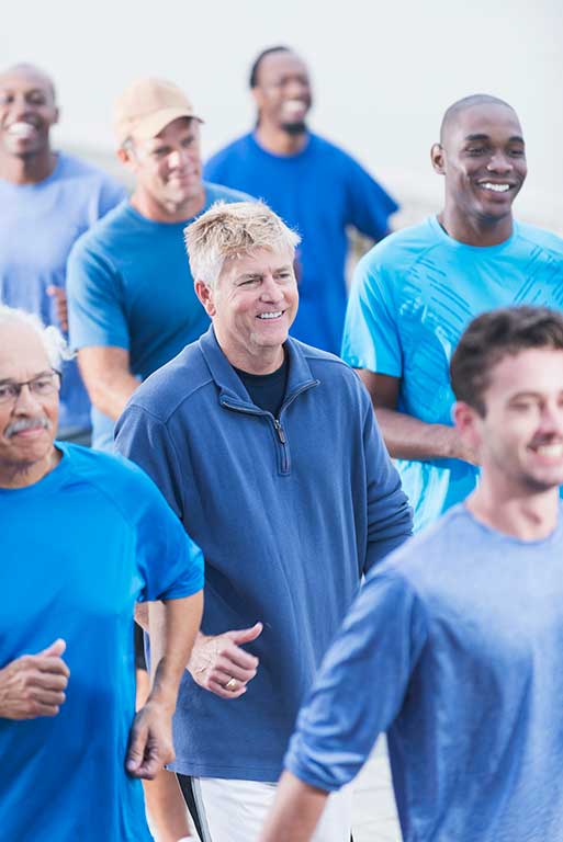 Group of men walking