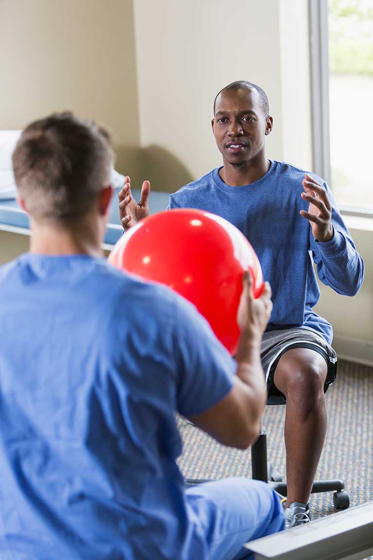 Physiotherapy session